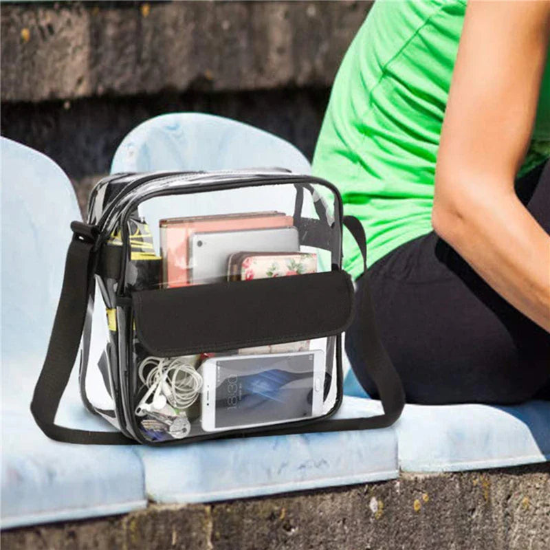 Bolsa De Ombro Praia Transparente Impermeável Para Mulheres Moda Versátil