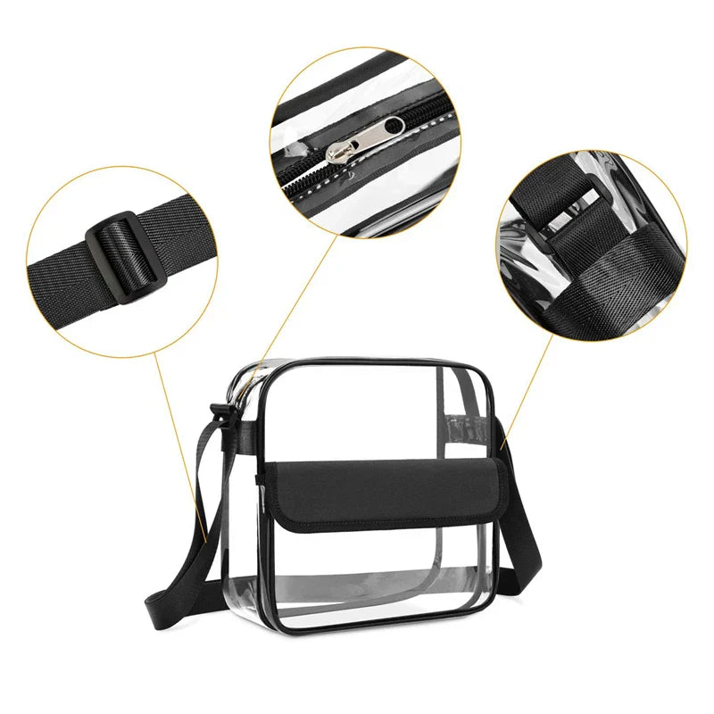 Bolsa De Ombro Praia Transparente Impermeável Para Mulheres Moda Versátil