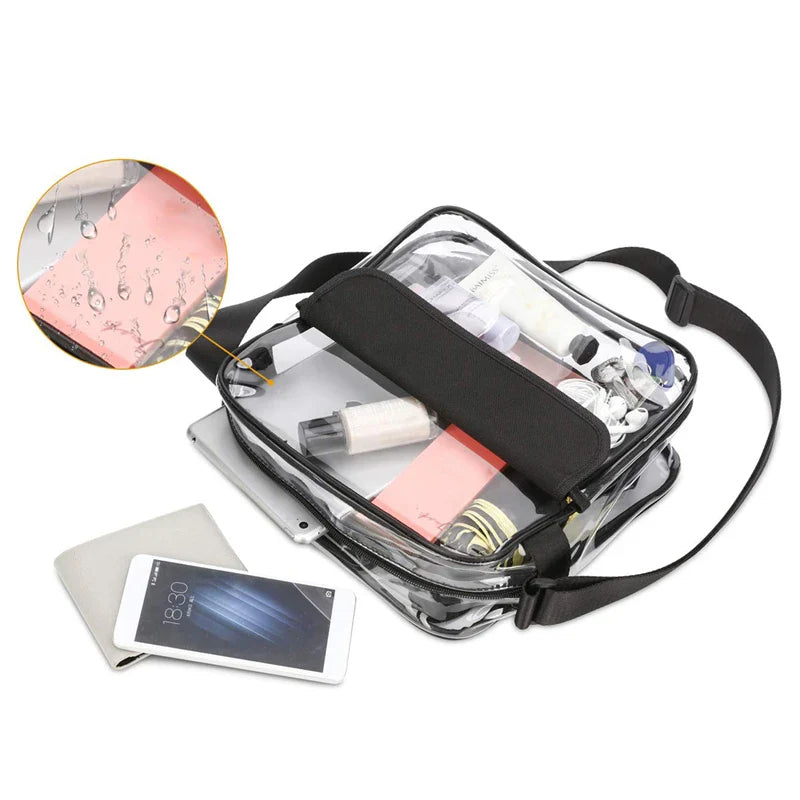 Bolsa De Ombro Praia Transparente Impermeável Para Mulheres Moda Versátil