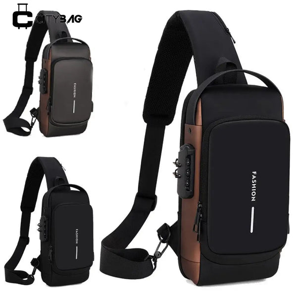 Bolsa Transversal De Ombro Impermeável e Multifuncional