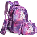 Kit Escolar 3 Peças com Estampas Animadas: Mochila, Lancheira e Estojo