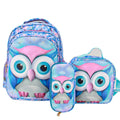Kit Escolar 3 Peças com Estampas Animadas: Mochila, Lancheira e Estojo