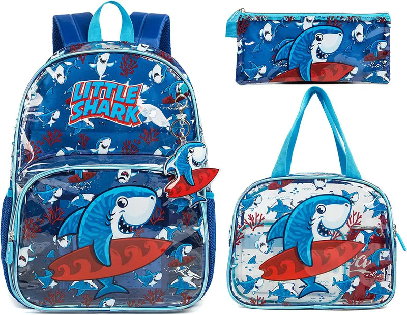 Kit Escolar com 3 Peças: Mochila, Lancheira e Estojo