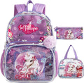 Kit Escolar com 3 Peças: Mochila, Lancheira e Estojo
