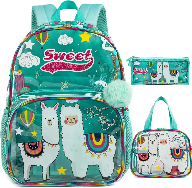 Kit Escolar com 3 Peças: Mochila, Lancheira e Estojo