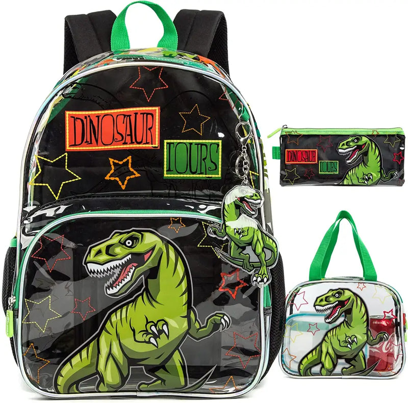 Kit Escolar com 3 Peças: Mochila, Lancheira e Estojo