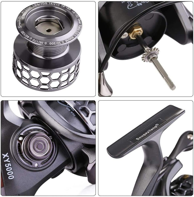 Molinete de Pesca Sougayilang AquaSpin™ – Drag de 8kg e 13+1 Rolamentos | ReFisher